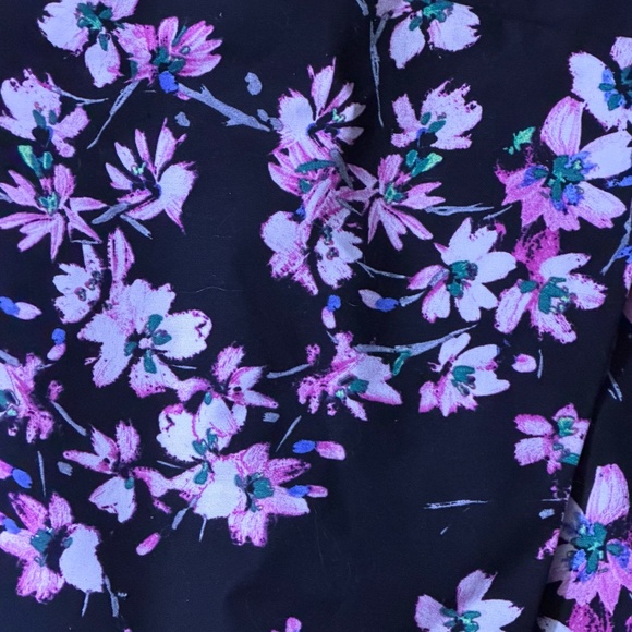 NWT Express Black Pink Floral Mini Skort Y2K Coquette Office Siren Skirt Size 10 - Picture 5 of 13